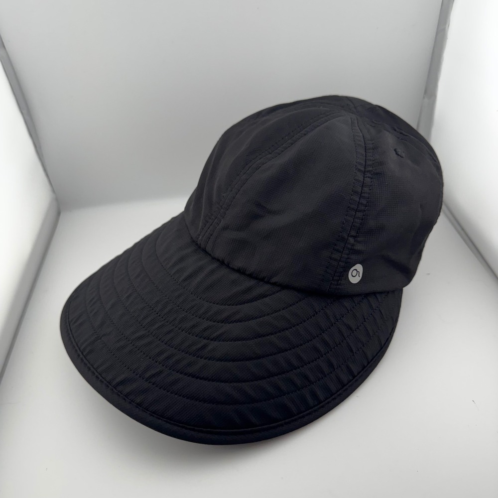 Ponyflo Wide Brim Sun Hat Women OSFM Black Ponytail Cap FWCAPT3462